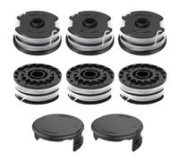 CHIHOLEN 6 Bobine Fil Coupe Bordure compatible avec TLP-01,Convient pour Parkside PRTA 20-Li A1/B1/B2/C3,PRT 300 A1,PRT 550 A1/A3,Ø1,6mm-8,3m,avec Capuchon TLP-01-1(6 Bobine+2 Couvercle)