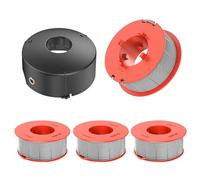 CHIHOLEN Lot de 4 bobines de fil compatibles avec F016800175,pour Bosch Art 23 26 30 Combitrim, Art 23 26 Easytrim, Ø 1,6 mm, 8 m Longueur, avec couvercle de bobine F016L71088 (4 bobines + 1 capuchon)