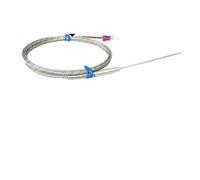 CHIHSS sonde thermocouple de Type k Sonde de Flexion Flexible 1100 degrés PT100/K Type Non Mise à la Terre 1 mm 2 mm 3 mm 5 mm(K 5mm,250mm)