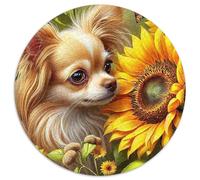 Chihuahua 1000 Pièce Jigsaw Puzzles Jeux ÉduChatifs Créatif Jigsaw Rond Défi Couleur pour Adultes Et Enfants 1000pcs (67.5x67.5cm)