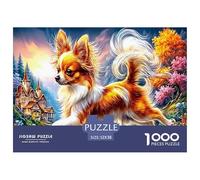 Chihuahua 1000 Pièces Animaux Puzzle Défi Jouet Jeu Familial Unique Home Decor Et Enfants À Partir De 14+ Ans Art Mural Cadeau 52x38cm/1000pcs