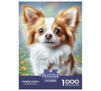Chihuahua 1000 Pièces Cute Chien de Compagnie Puzzle pour Adultes Détente Décoration Moderne Adultes Et Adolescents Dès 14 Ans 38x26cm/1000pcs