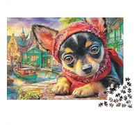 Chihuahua 1000 Pièces Jigsaw Puzzle Bandana Chihuahua Sustainable Puzzle for Adults Great Gift for Adults Défi Défi & Brainteasing70x50cm/1000pcs