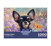 Chihuahua 1000 Pieces Jigsaw Puzzles for Adults Educhational Games Stress Relieving Entertainment Cultivate The Spirit of Teamwork for Adults Gifts 38x26cm/1000pcs