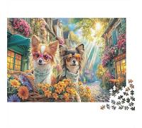 Chihuahua 1000 Pièces Puzzle Carton Épais, pour Amateurs, 2 Vieux Quartier, Loisirs, Art Mural, 70x50cm