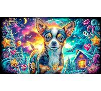 Chihuahua 1000 pièces Puzzle Papier recyclé Défi de Jeu éducatif Jeu Familial Amusant & Stimulant Idée Cadeau Parfaite pour Femmes et Hommes 38x52/1000 pièces