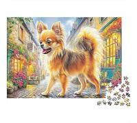 Chihuahua 1000 Pièces PuzzlePièces Rue Chihuahua Stand pour Adultes Moderne Jeu Premium avec Défis Paysagedes QuatreSaisons 70x50cm/1000pcs