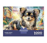 Chihuahua à l'automne 1000 Pièces Le Chi Rest Puzzle Adulte Papier Recy nti-Stress pour S'amuser pour Débutants Facile À Assembler Édition Limitée 70x50cm/1000pcs