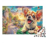 Chihuahua Adventure 1000 Pièces Jigsaw Garden Chihuahua Puzzles for Adults and Kids Age 12 Years DéfiColourful100% Carton Recyclé