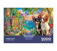 Chihuahua Baiser Puzzle 1000 Pièces Cadeau Unique Animaux Jeu Éducatif Challenge Toy À De Qualité Supérieure Peinture Art pour Adultes Enfants 70x50cm/1000pcs