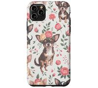 Chihuahua Boho Fleurs Motif chiot mignon Coque pour iPhone 11 Pro Max