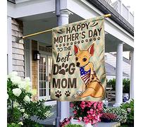 Chihuahua Bonne Fête Des Mères À La Meilleure Maman De Chien Drapeau De Jardin Supérieure Jardin Signe Durable Drapeau De Décoration Décoration Pour Porche Maison Patio M