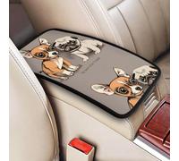 Chihuahua, bouledogue, carlin mignon, animal de compagnie, amis, chiot beige,Coussin de protection universel pour accoudoir de console centrale de véhicule, doux et confortable