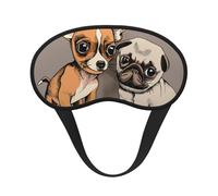 Chihuahua, bouledogue, carlin mignon, animal de compagnie, amis, chiot beige,Masques de sommeil occultants, cache-yeux couvrants, masques de sommeil anti-lumière