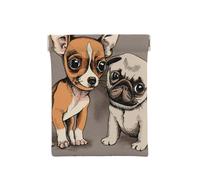 Chihuahua Bouledogue Mignon Carlin Chien Animal De Compagnie Amis Chiot Beige, Sac de Rangement pour Femmes, Portefeuille supérieur à Presser, Petit Porte-Monnaie, Pochette de Changement