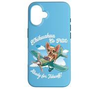 Chihuahua Co Pilot Ready for Takeoff Citation Avion Funny Dog Coque pour iPhone 16