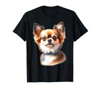 Chihuahua Collier en Forme de cœur pour Chien Portrait T-Shirt Graphique avec Valeur