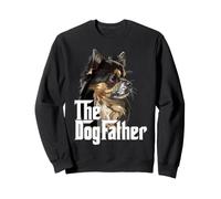 Chihuahua Dad The Dog Father Chiwawa Cheveux Longs Noir et Brun Clair Sweatshirt