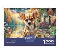 Chihuahua dans Le Village Puzzle 1000 Pièces Educa Jouet Jeu D'Intelligence Décoration Intérieure intéressant Jeu Éducatif Challenge Toy Adultes & Enfants des 14 Ans 52x38cm/1000pcs