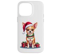 Chihuahua de Noël, Mignon, Style Dessin animé Coque pour iPhone 14 Pro Max
