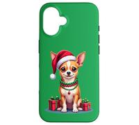 Chihuahua de Noël, Mignon, Style Dessin animé Coque pour iPhone 16