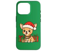 Chihuahua de Noël, Mignon, Style Dessin animé Coque pour iPhone 16 Pro