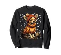 Chihuahua de Noël Mignon traîneau dans la Neige Chien d'hiver Amusant Sweatshirt