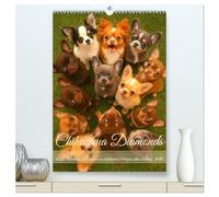 Chihuahua Diamonds - Magic Moments mit unseren schönsten Welpen aller Zeiten (hochwertiger Premium Wandkalender 2026 DIN A2 hoch), Kunstdruck in ... Kleine Diamanten auf vier Pfoten - pure Liebe