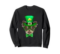 Chihuahua Dog St Patricks Day Leprechaun Lucky Shamrock Sweatshirt