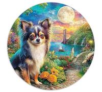 Chihuahua Dream 1000 Pièces Puzzle Circulaire Puzzles Classiques Puzzle Familial Jeu D'Intelligence Cadeaux 1000pcs (67.5x67.5cm)
