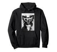 Chihuahua drôle avec Lunettes de Soleil Mignon Chien Meme Ambiance Estivale Sweat à Capuche