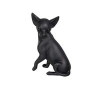 Chihuahua en résine noire 24 cm