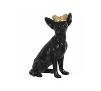 Chihuahua en résine noire 25 cm