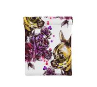 Chihuahua et Rose, Sac de Rangement pour Femmes, Portefeuille supérieur à Presser, Petit Porte-Monnaie, Pochette de Changement