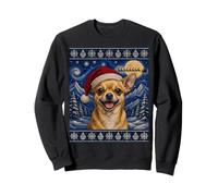 Chihuahua Faon Père Noël Moche Noël Sweatshirt