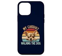 Chihuahua Funny Chihuahua Dog Lover My Cardio Walking The Dog Retro Coque pour iPhone 12 Mini