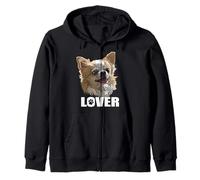Chihuahua heureux amoureux des cheveux longs Chiwawa à poils longs Sweat à Capuche