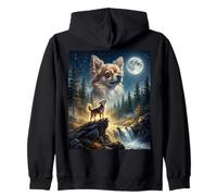 Chihuahua Howling to The Moon Funny Dog Meme Sweat à Capuche