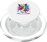 Chihuahua Jouant de la Guitare Star Rock and Roll Chihuahua PopSockets PopGrip pour MagSafe