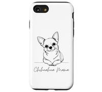 Chihuahua Mama Chihuahua à poils courts Mère Mignon Chien Ligne Art Coque pour iPhone SE (2020) / 7 / 8