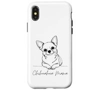 Chihuahua Mama Chihuahua à poils courts Mère Mignon Chien Ligne Art Coque pour iPhone X/XS