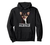 Chihuahua Mama Happy Black Chiwawa Puppy Lover Mom Sweat à Capuche