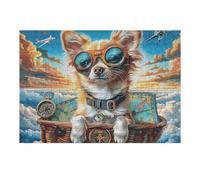Chihuahua Mignon de mer de Fleurs Puzzles 300 Pièces pour Adultes Educa Jeu De Créativité Qualité Supérieure Détente Décoration Intérieure Cadeau De Noël 300 PCS