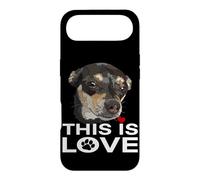 Chihuahua Noir et Brun Clair This is Love Chiwawa Dog Coque pour iPhone Air
