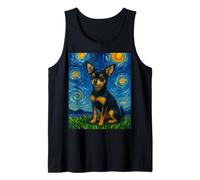 Chihuahua Nuit étoilée Mignon Petit Chien en colère Van Gogh Débardeur