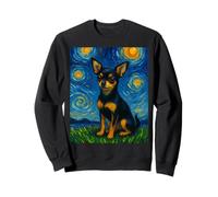 Chihuahua Nuit étoilée Mignon Petit Chien en colère Van Gogh Sweatshirt