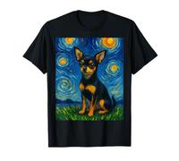 Chihuahua Nuit étoilée Mignon Petit Chien en colère Van Gogh T-Shirt