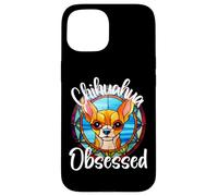 Chihuahua Obsédé Chien maman chiot fourrure bébé coloré mignon Coque pour iPhone 15