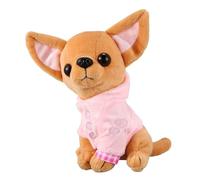 Chihuahua Plush Toy, Stuffed Dog, Puppy Plush, Soft Cotton, Cute Dog Design, Child’s Best Friend Ornament, Kids Playtime, Ideal for Gift, Room Decor, 6.7 inches, Pink, 1 Piece,