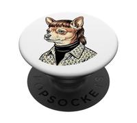 Chihuahua Portrait Vintage Art Rétro Chien Humour Mode PopSockets PopGrip Adhésif